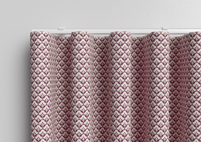Scallop and Bud, Mulberry - Made to Measure Curtains - Image 13